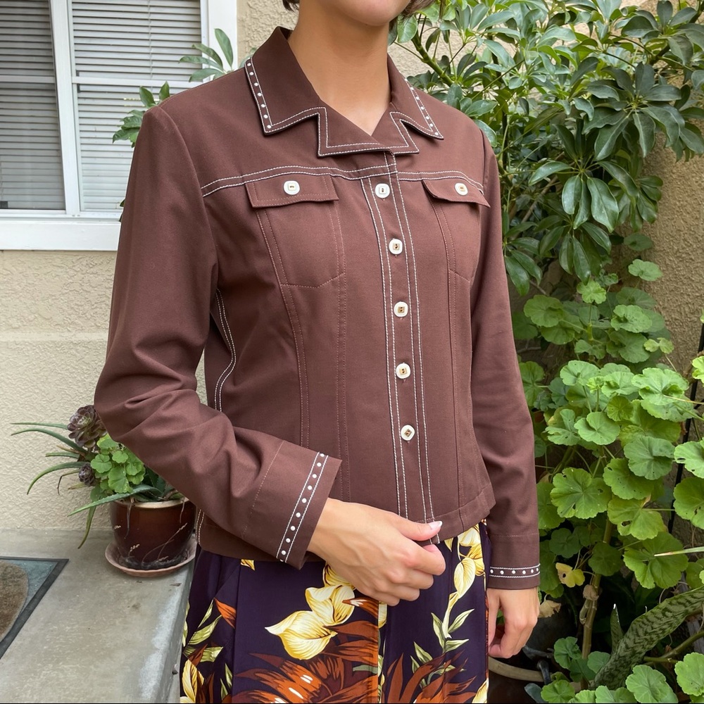 Vintage dark brown/silver St. John Sport jacket